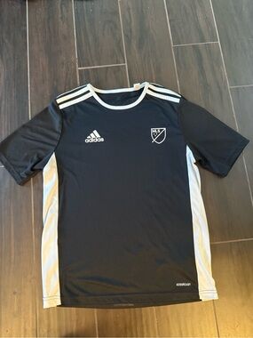 Youth adidas Black and White Athletic Jersey L 13-14 Y